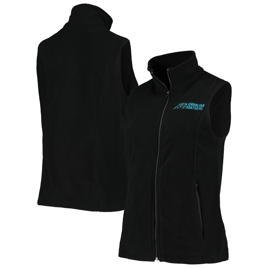 Carolina Panthers Women's Houston Fleece Full-Zip Vest - Black