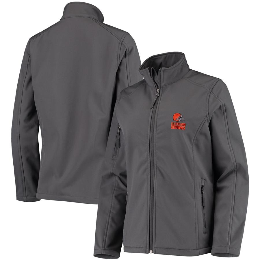 Cleveland Browns Women's Full-Zip Sonoma Softshell Jacket - Gray