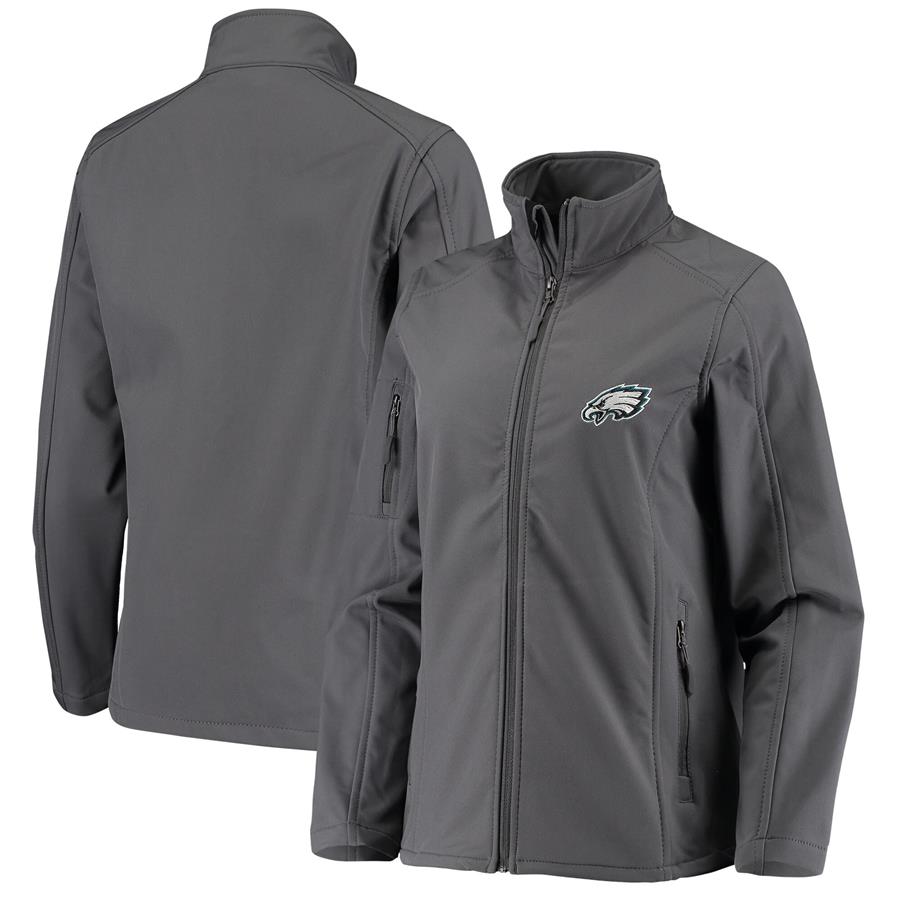 Philadelphia Eagles Women's Full-Zip Sonoma Softshell Jacket - Charcoal