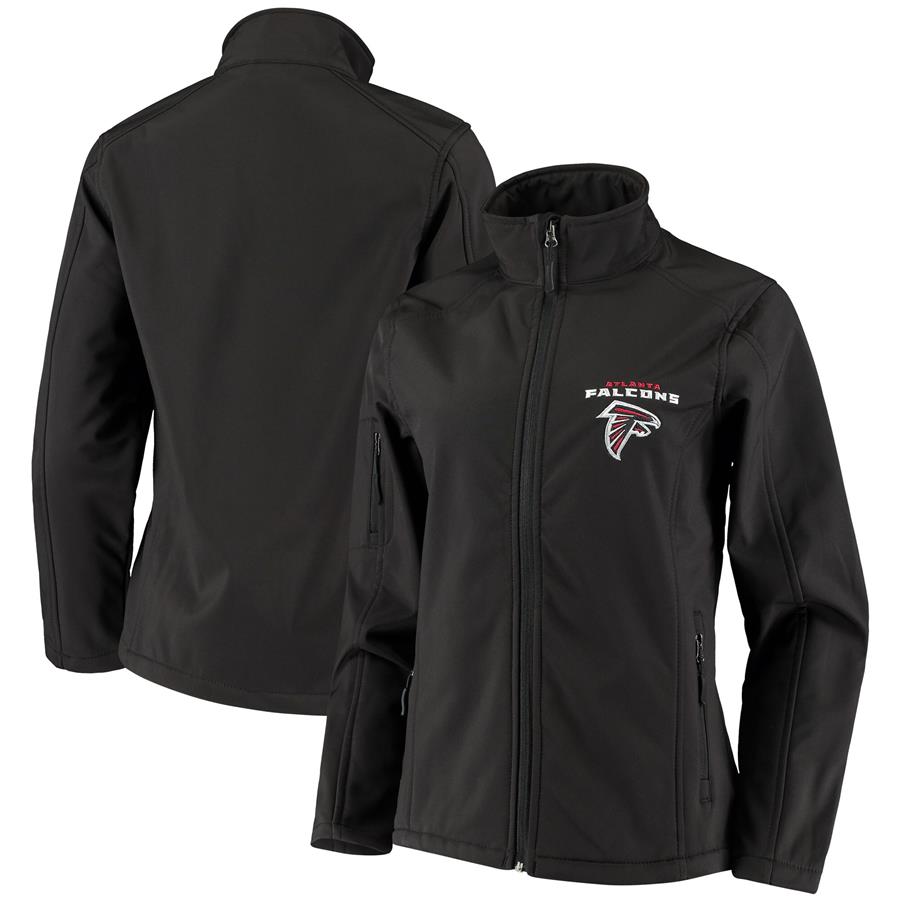 Atlanta Falcons Women's Full-Zip Sonoma Softshell Jacket - Black