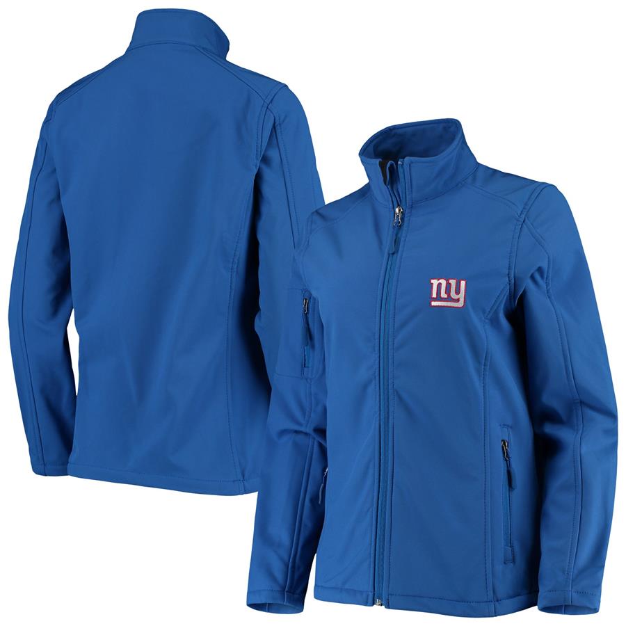 New York Giants Women's Full-Zip Sonoma Softshell Jacket - Royal