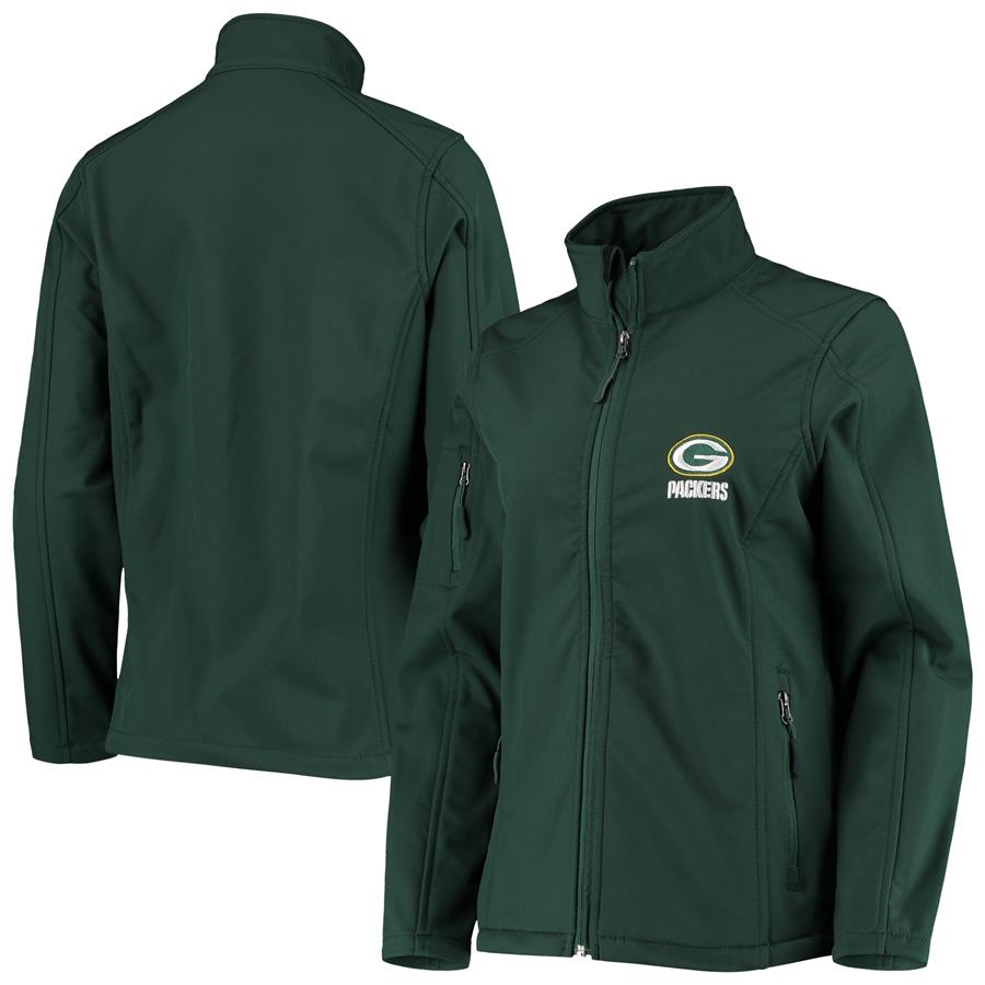 Green Bay Packers Women's Full-Zip Sonoma Softshell Jacket - Green