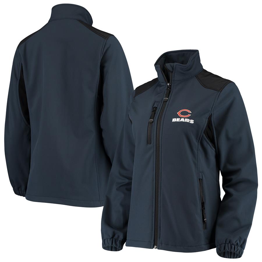 Chicago Bears Dunbrooke Women's Softshell Fleece Full-Zip Jacket - Navy