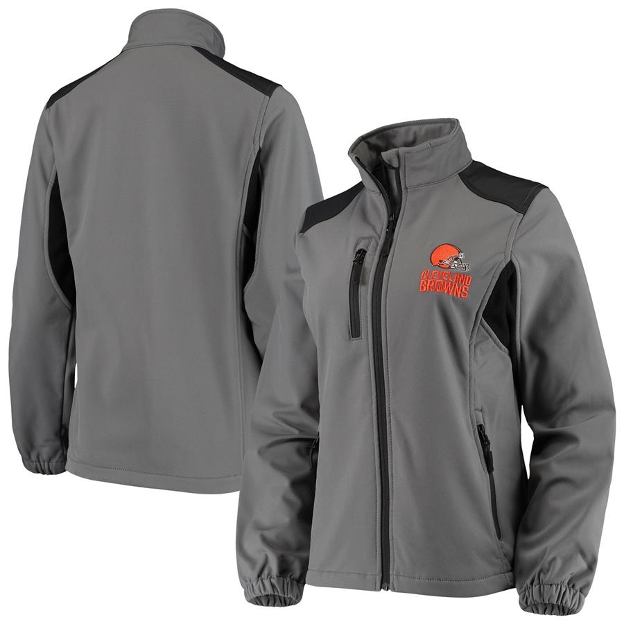 Cleveland Browns Dunbrooke Women's Softshell Fleece Full-Zip Jacket - Gray