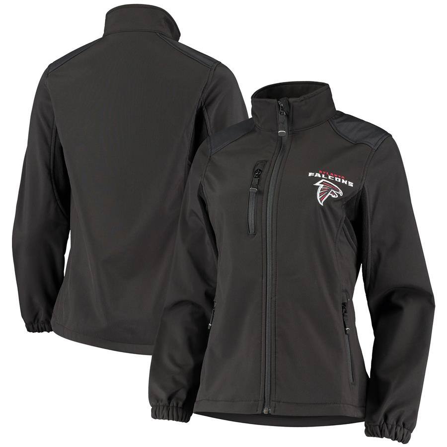Atlanta Falcons Dunbrooke Women's Softshell Fleece Full-Zip Jacket - Black