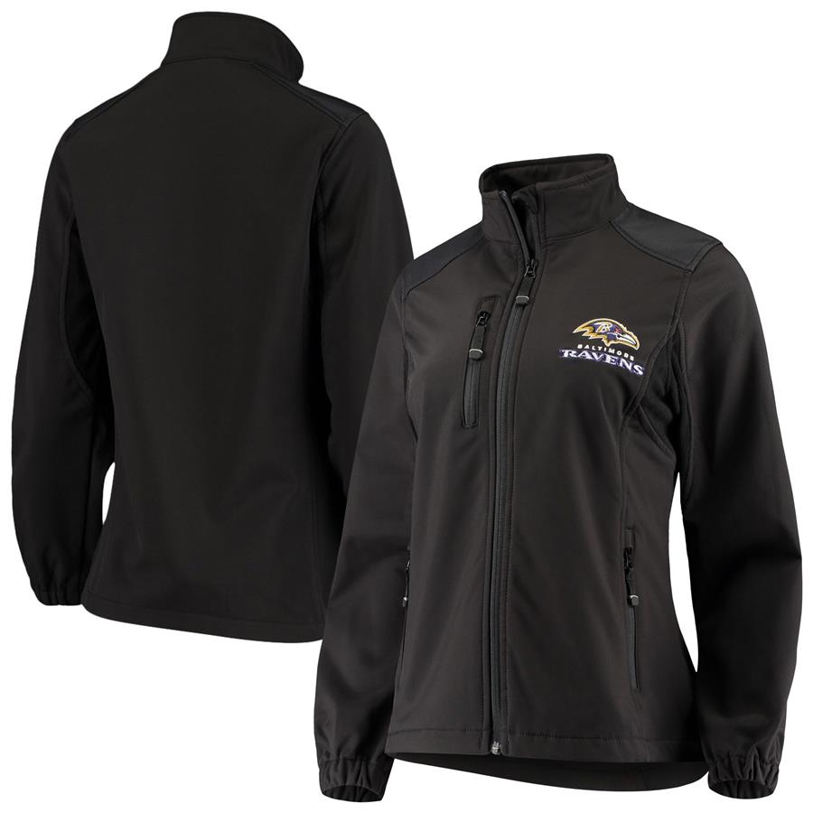 Baltimore Ravens Dunbrooke Women's Softshell Fleece Full-Zip Jacket - Black