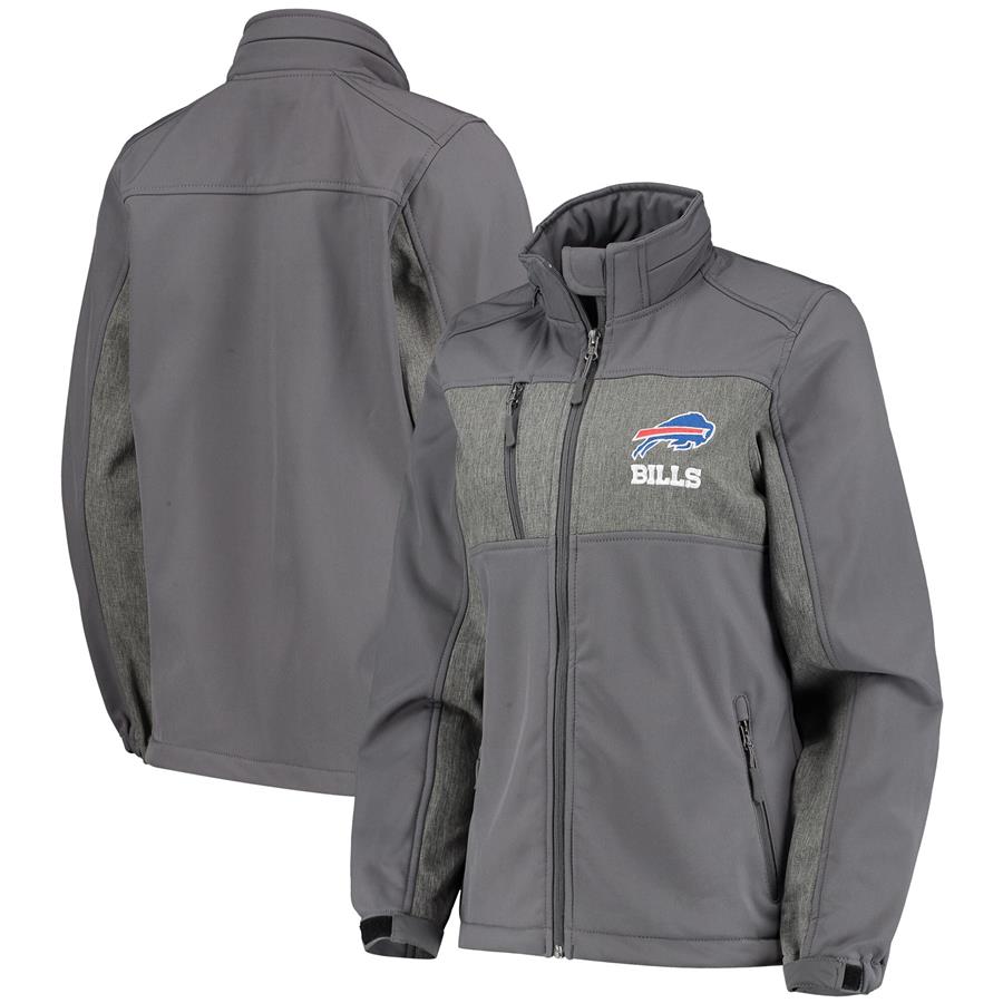Buffalo Bills Dunbrooke Women's Zephyr Softshell Full-Zip Jacket - Charcoal