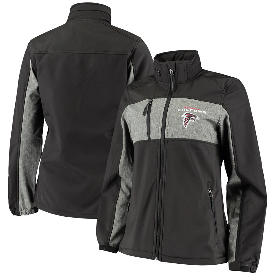 Atlanta Falcons Dunbrooke Women's Zephyr Softshell Full-Zip Jacket - Black