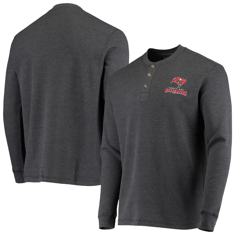 Tampa Bay Buccaneers Dunbrooke Logo Maverick Thermal Henley Long Sleeve T-Shirt - Charcoal