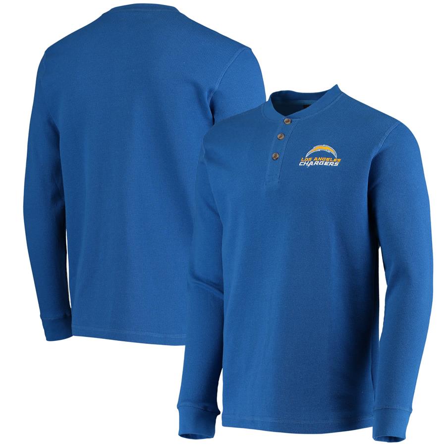 Лонгслив Los Angeles Chargers Dunbrooke Logo Maverick Thermal Henley (синий)