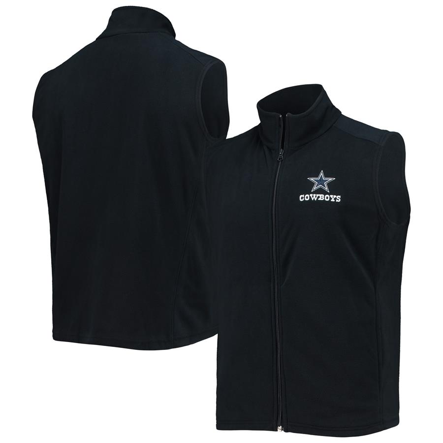 Dallas Cowboys Dunbrooke Houston Fleece Full-Zip Vest - Navy