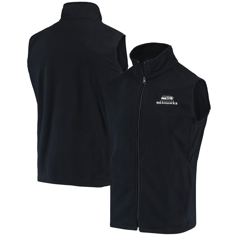 Seattle Seahawks Houston Fleece Full-Zip Vest - College Navy