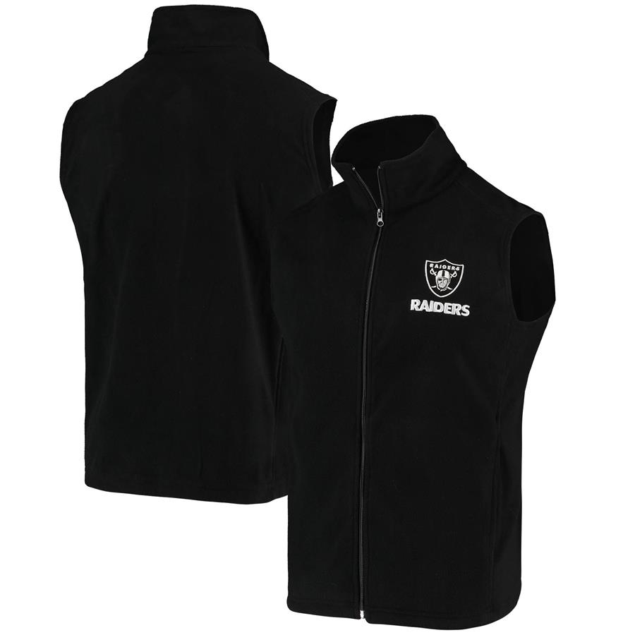 Las Vegas Raiders Houston Fleece Full-Zip Vest - Black