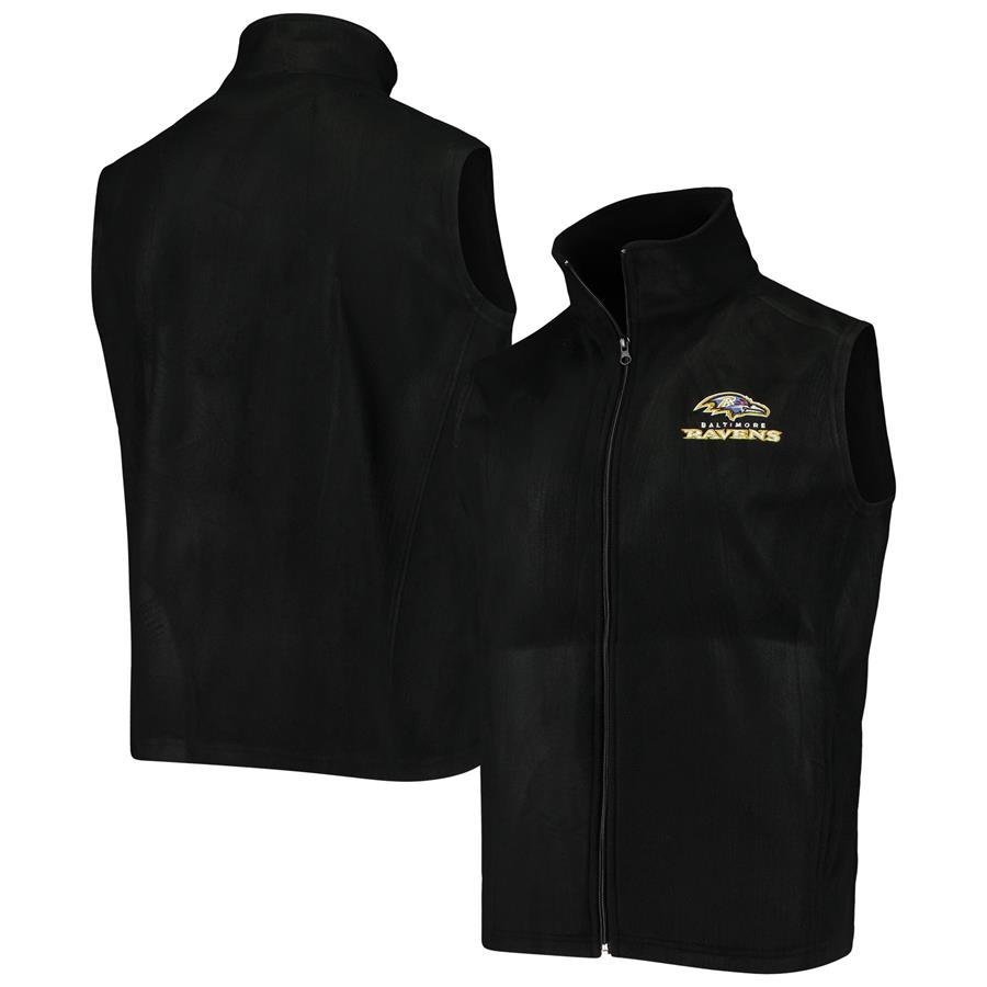 Baltimore Ravens Houston Fleece Full-Zip Vest - Black