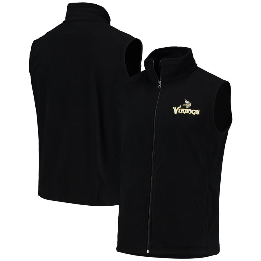 Minnesota Vikings Houston Fleece Full-Zip Vest - Black