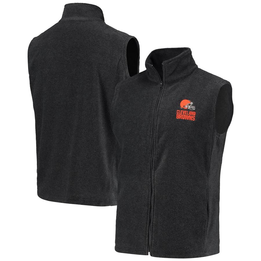 Cleveland Browns Houston Fleece Full-Zip Vest - Gray