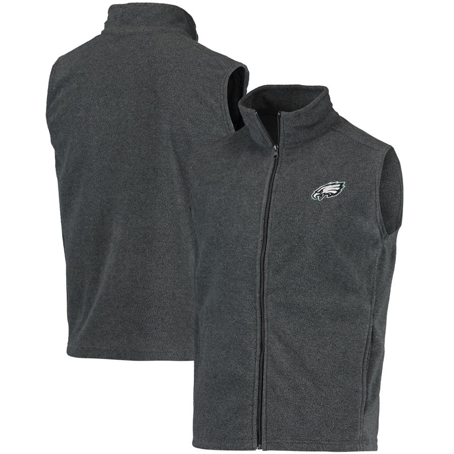 Philadelphia Eagles Houston Fleece Full-Zip Vest - Gray