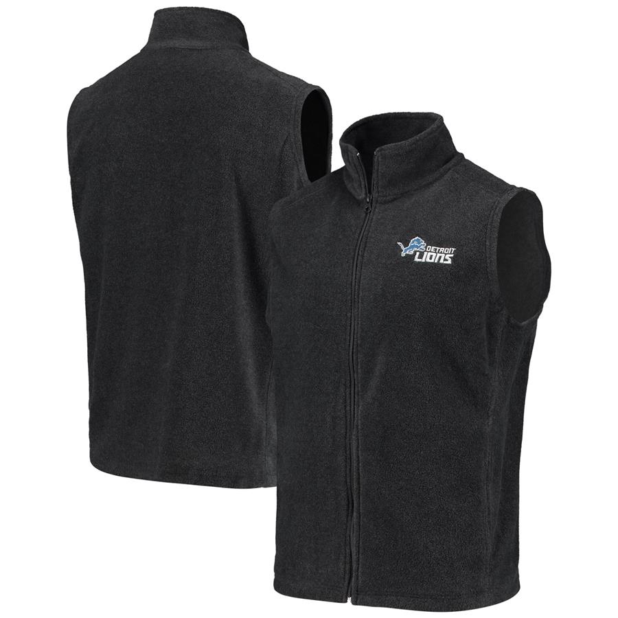 Detroit Lions Houston Fleece Full-Zip Vest - Gray