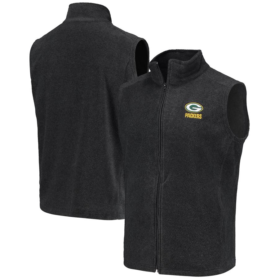 Green Bay Packers Houston Fleece Team Full-Zip Vest - Gray