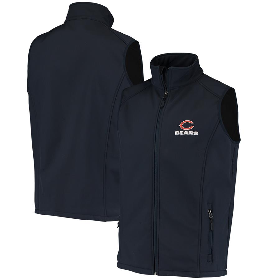 Chicago Bears Dunbrooke Circle Archer Softshell Full-Zip Vest - Navy