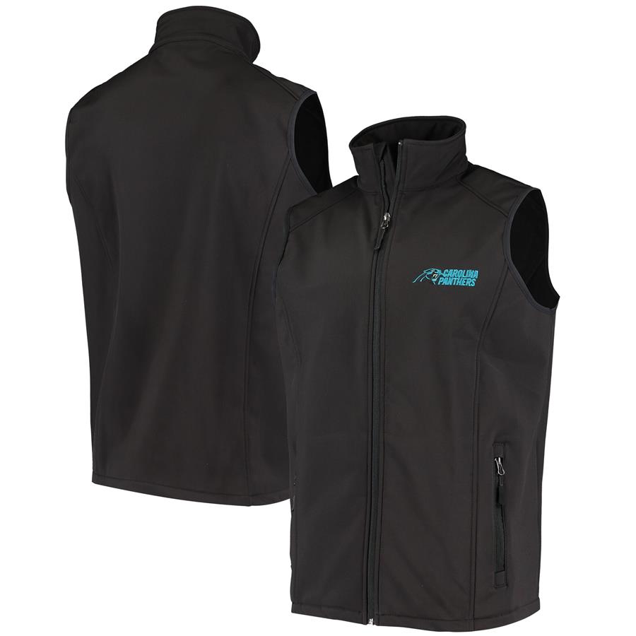 Carolina Panthers Dunbrooke Circle Archer Softshell Full-Zip Vest - Black