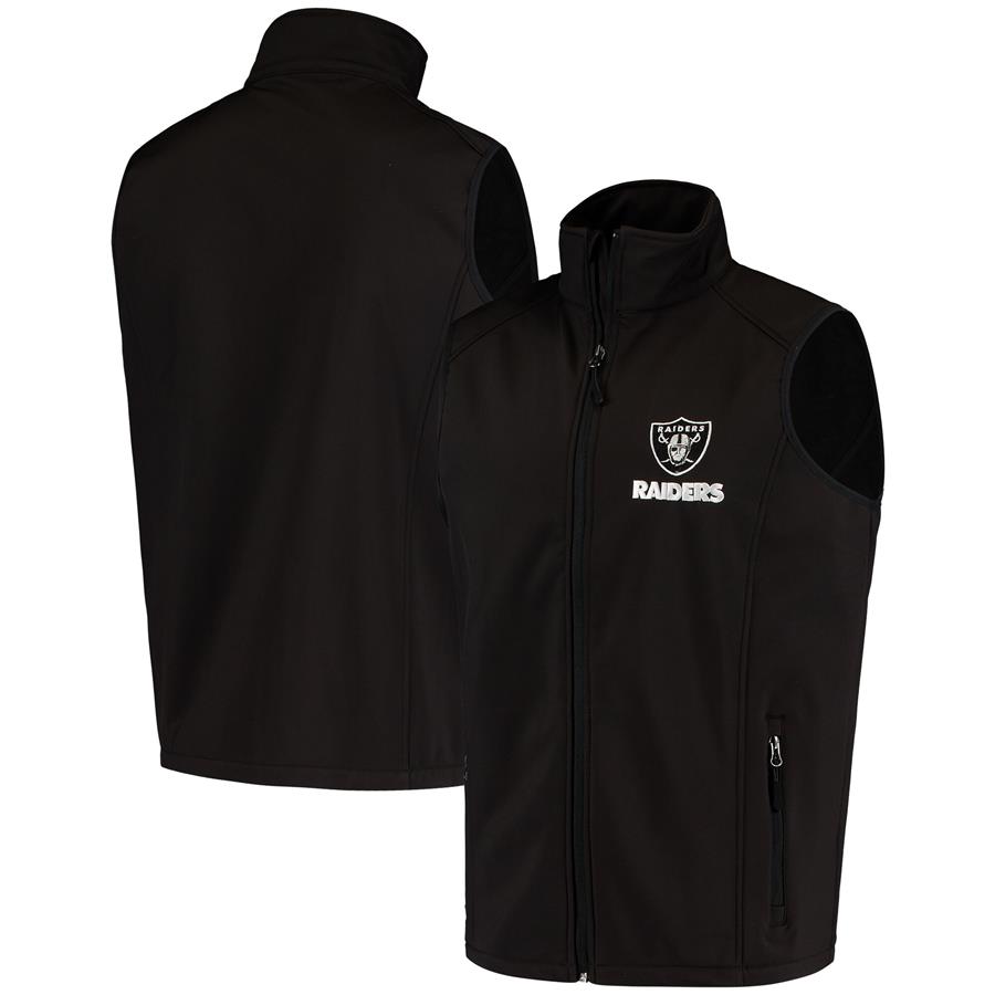 Las Vegas Raiders Dunbrooke Circle Archer Softshell Full-Zip Vest - Black