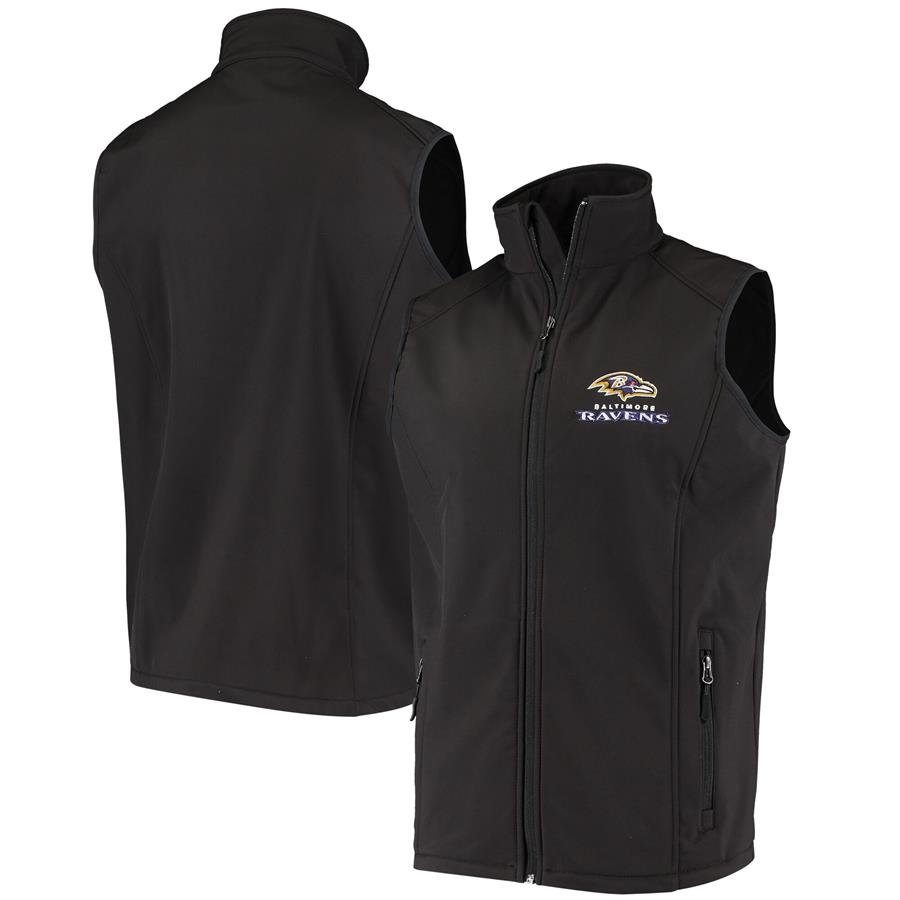 Baltimore Ravens Dunbrooke Circle Archer Softshell Full-Zip Vest - Black