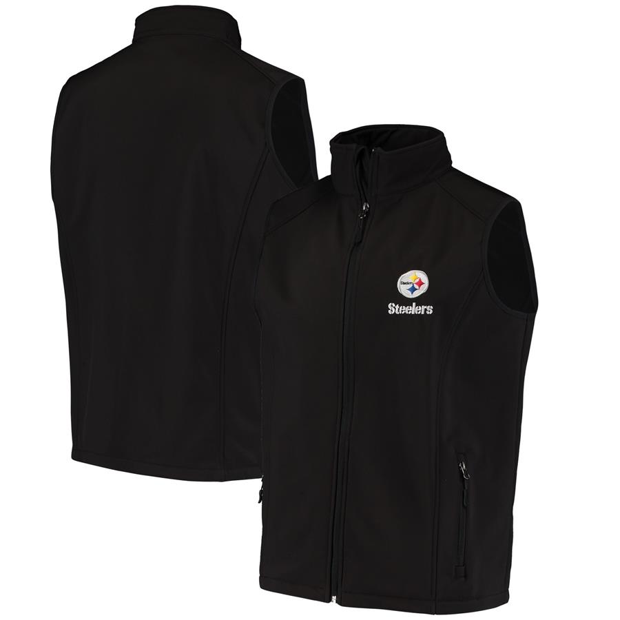 Pittsburgh Steelers Dunbrooke Circle Archer Softshell Full-Zip Vest - Black