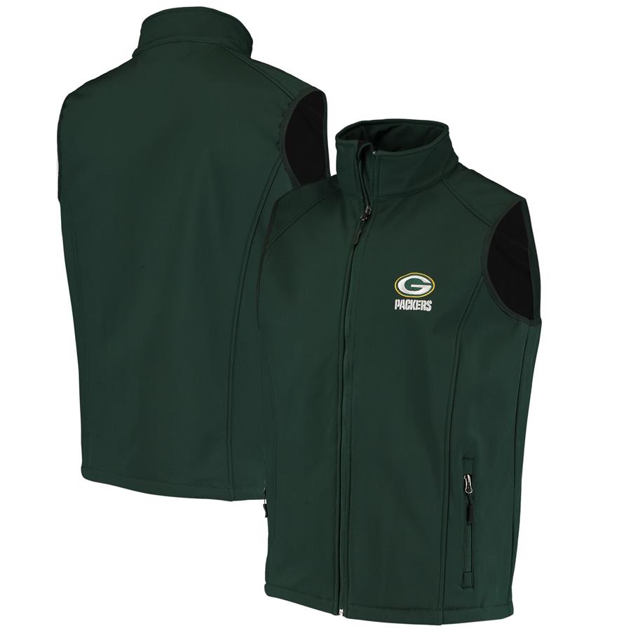 Green Bay Packers Dunbrooke Circle Archer Softshell Full-Zip Vest - Green