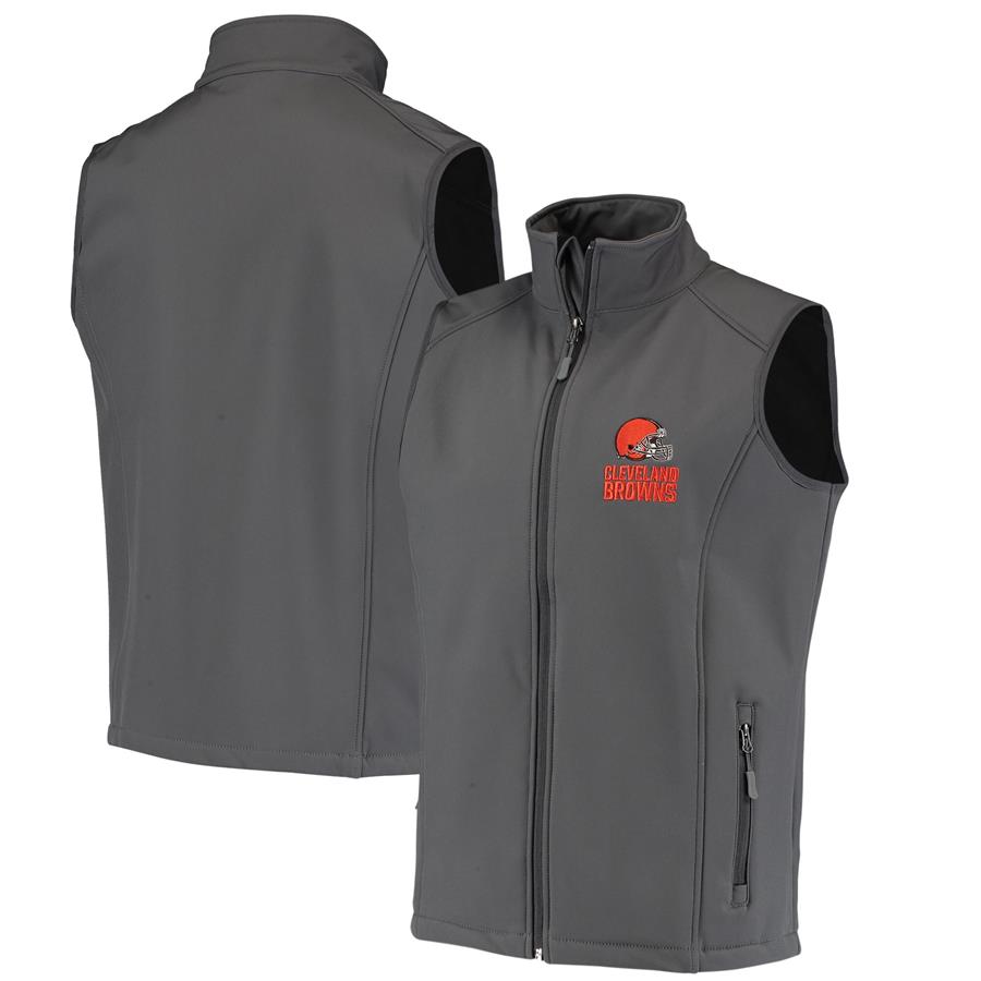Cleveland Browns Dunbrooke Circle Archer Softshell Full-Zip Vest - Charcoal
