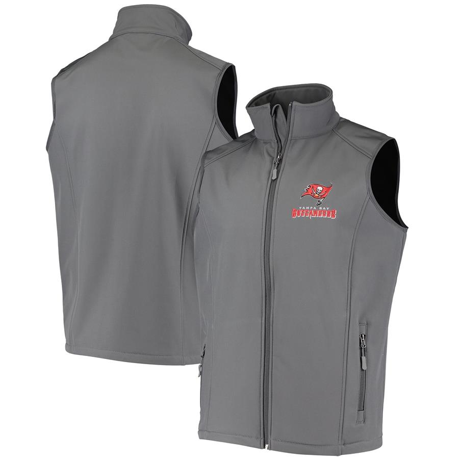 Tampa Bay Buccaneers Dunbrooke Circle Archer Softshell Full-Zip Vest - Pewter