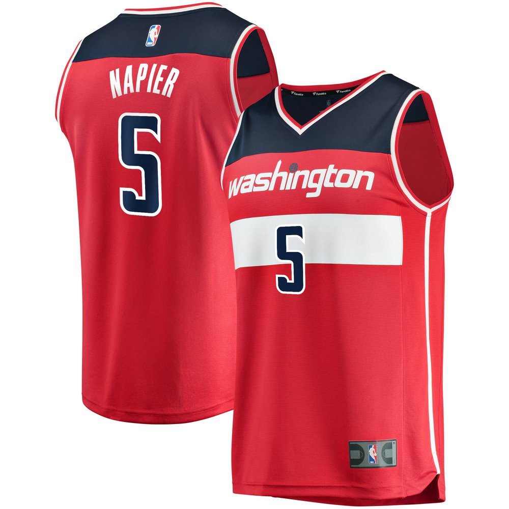 Shabazz Napier Washington Wizards Fanatics Branded Fast Break Road Player Jersey - Red