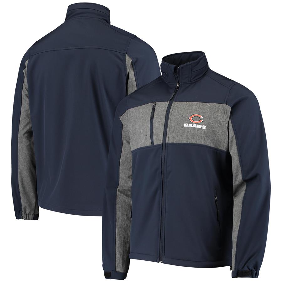 Chicago Bears Dunbrooke Circle Zephyr Softshell Full-Zip Jacket - Navy