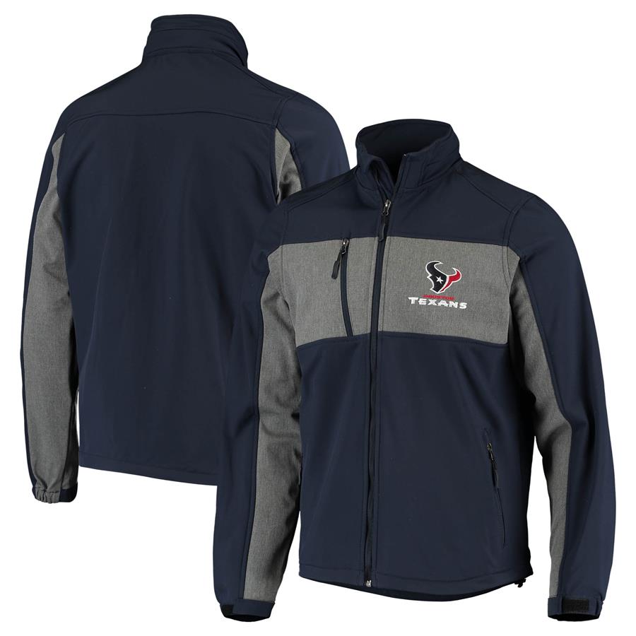 Houston Texans Dunbrooke Circle Zephyr Softshell Full-Zip Jacket - Navy