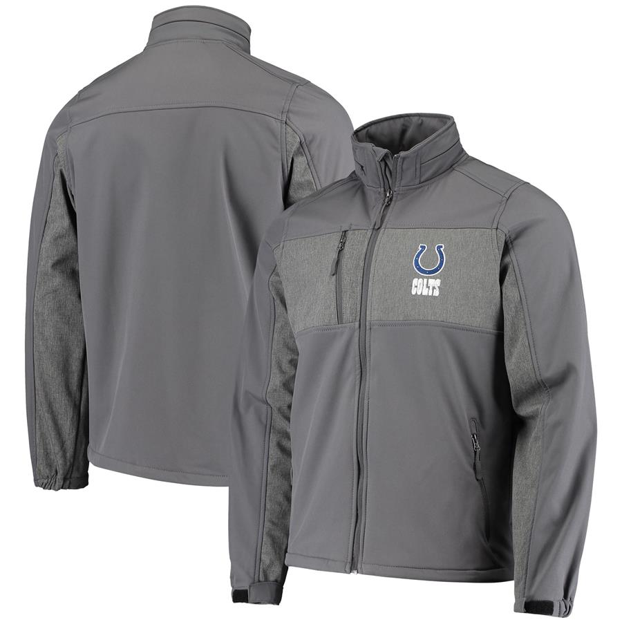 Indianapolis Colts Dunbrooke Circle Zephyr Softshell Full-Zip Jacket - Graphite