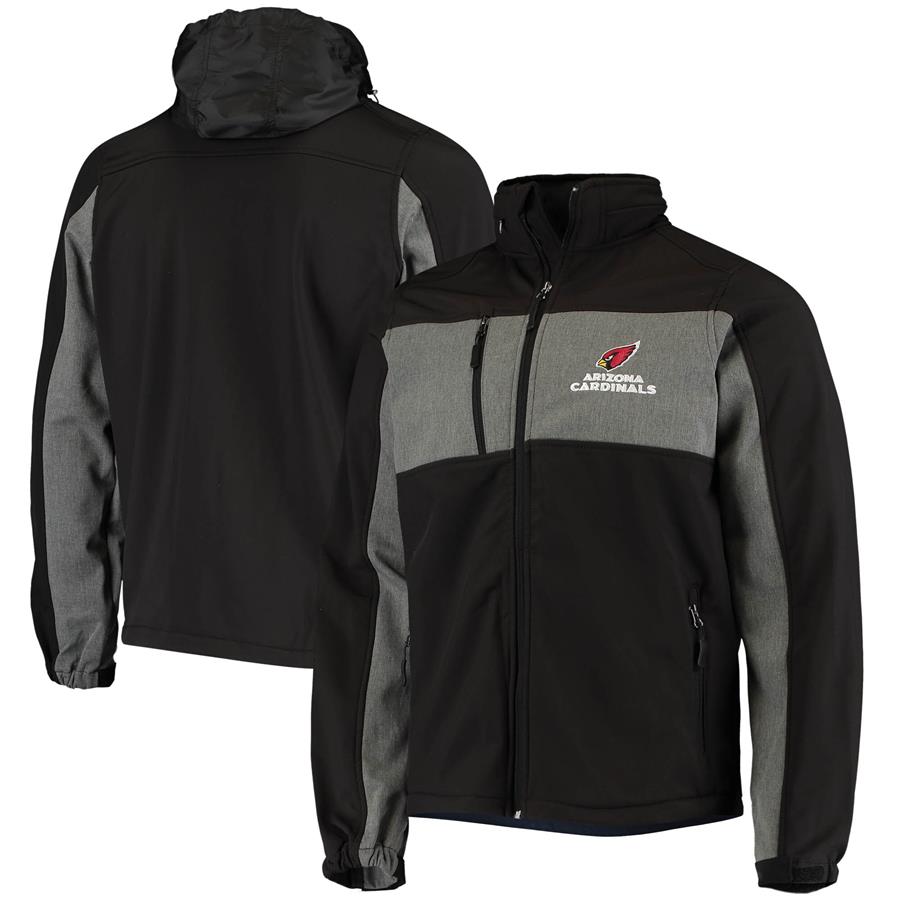 Arizona Cardinals Dunbrooke Circle Zephyr Softshell Full-Zip Jacket - Black