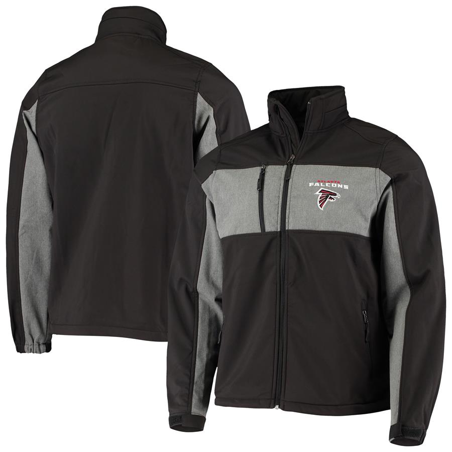 Atlanta Falcons Dunbrooke Circle Zephyr Softshell Full-Zip Jacket - Black