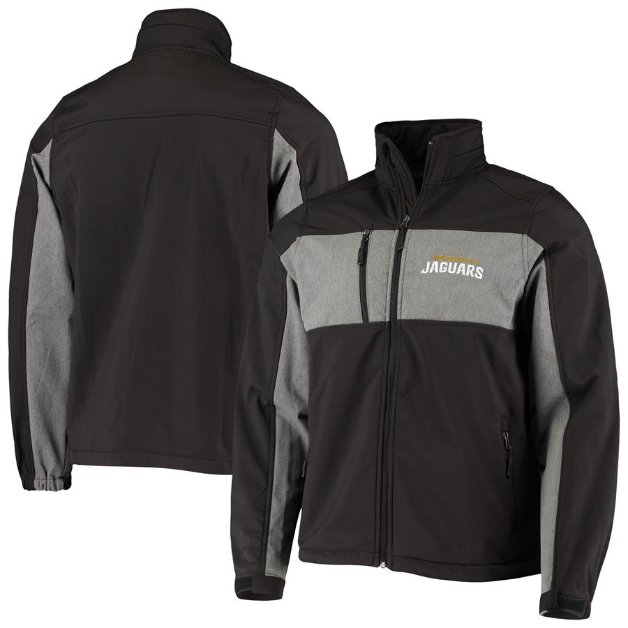 Jacksonville Jaguars Dunbrooke Circle Zephyr Softshell Full-Zip Jacket - Black
