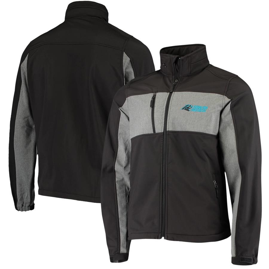 Carolina Panthers Dunbrooke Circle Zephyr Softshell Full-Zip Jacket - Black