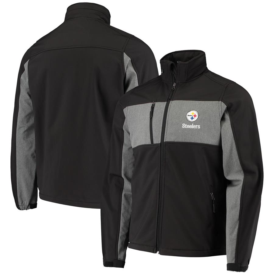 Pittsburgh Steelers Dunbrooke Circle Zephyr Softshell Full-Zip Jacket - Black