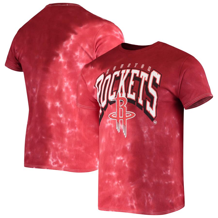 Houston Rockets '47 Vintage Tie Dye Tubular T-Shirt - Red