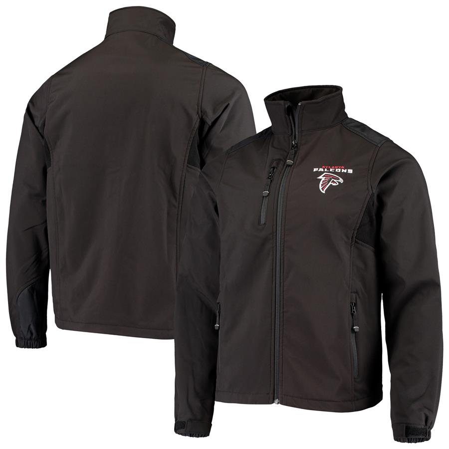 Atlanta Falcons Dunbrooke Circle Softshell Fleece Full-Zip Jacket - Black