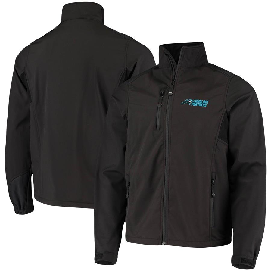 Carolina Panthers Dunbrooke Circle Softshell Fleece Full-Zip Jacket - Black