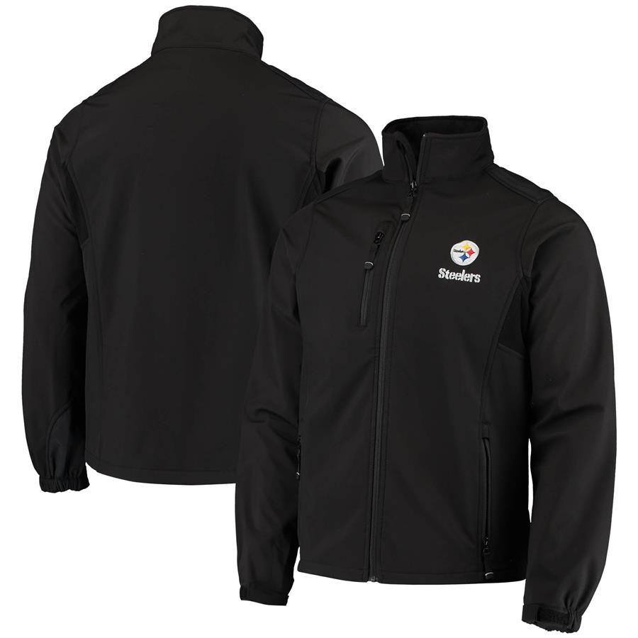 Pittsburgh Steelers Dunbrooke Circle Softshell Fleece Full-Zip Jacket - Black