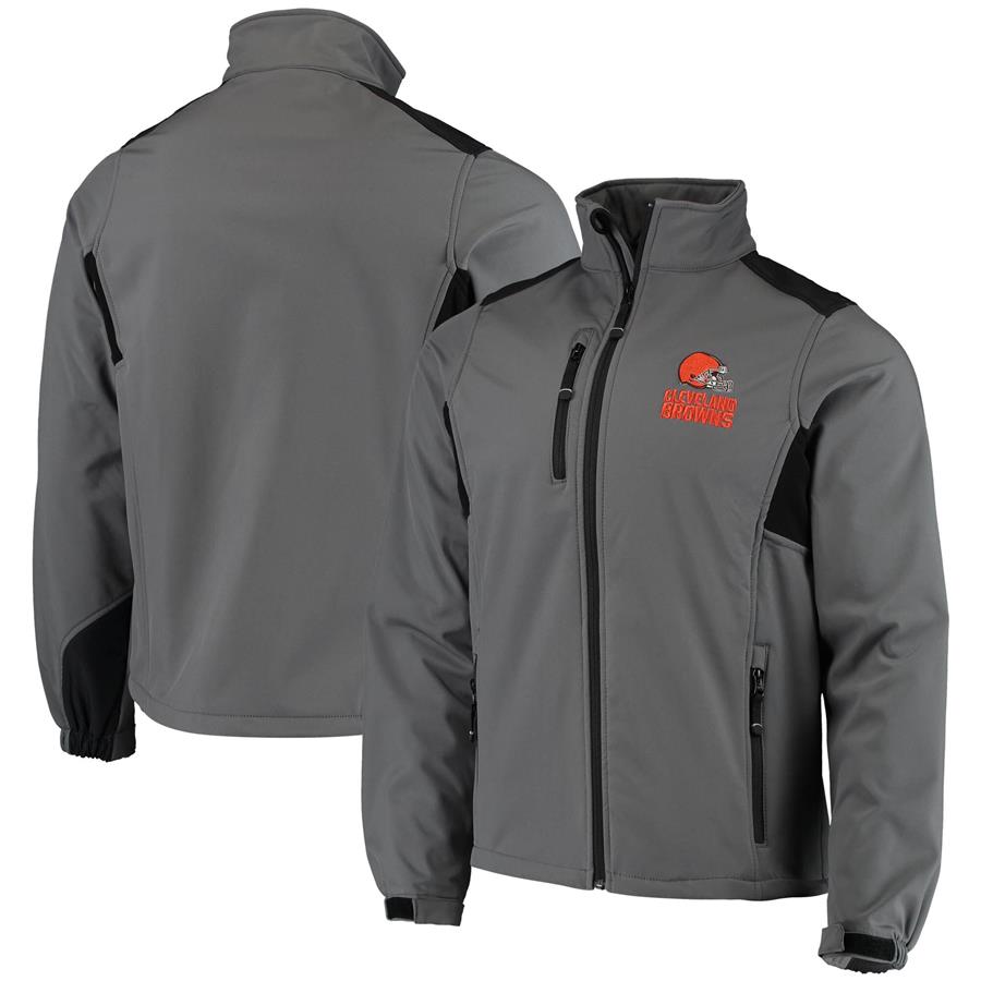 Cleveland Browns Dunbrooke Circle Softshell Fleece Full-Zip Jacket - Charcoal