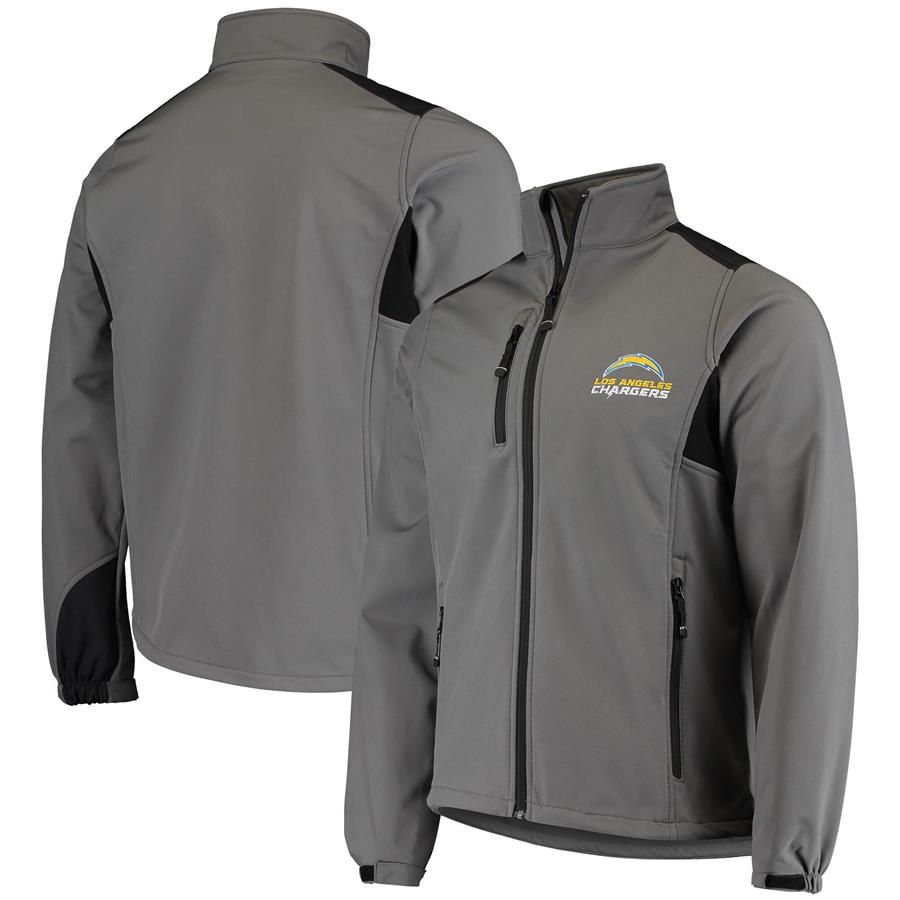 Куртка на молнии Los Angeles Chargers Dunbrooke Circle Softshell Fleece (тёмно-серый)
