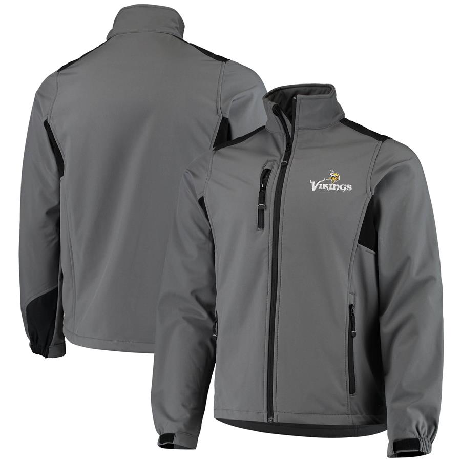Minnesota Vikings Dunbrooke Circle Softshell Fleece Full-Zip Jacket - Charcoal