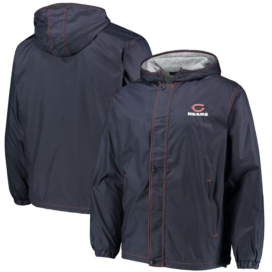 Chicago Bears Dunbrooke Logo Legacy Stadium Full-Zip Jacket- Navy