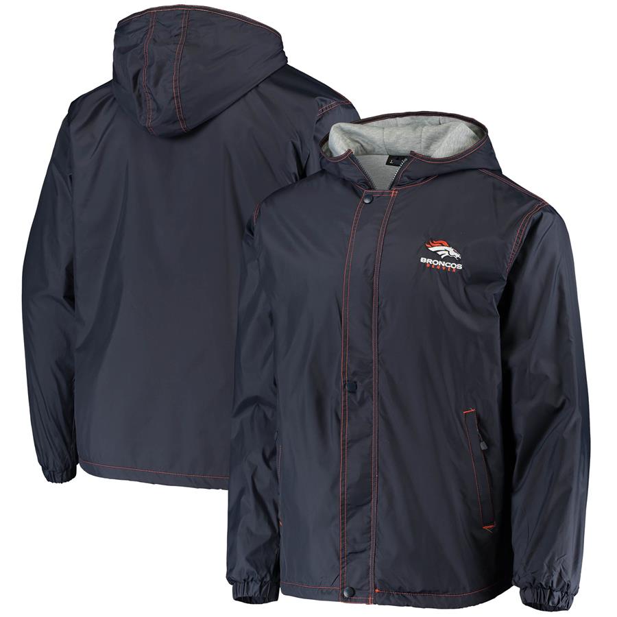 Denver Broncos Dunbrooke Logo Legacy Stadium Full-Zip Jacket- Navy