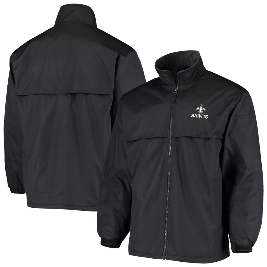 New Orleans Saints Dunbrooke Triumph Fleece Full-Zip Jacket - Black